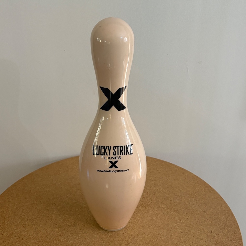 LUCKY STRIKE LANES Full size Bowling Pin